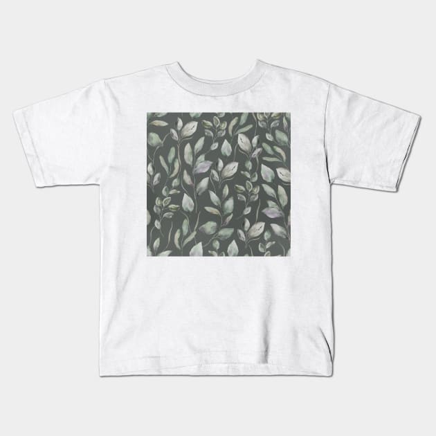 Beautiful Leaf Pattern Kids T-Shirt by NJORDUR